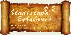 Vladislava Rubaković vizit kartica